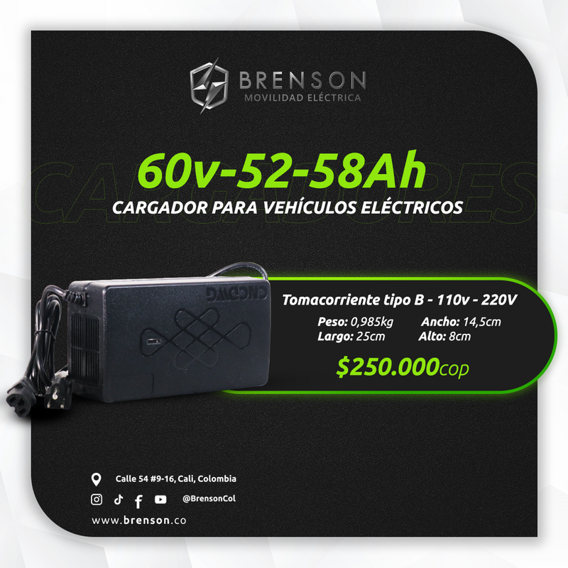 Cargador 60V – 52-58Ah