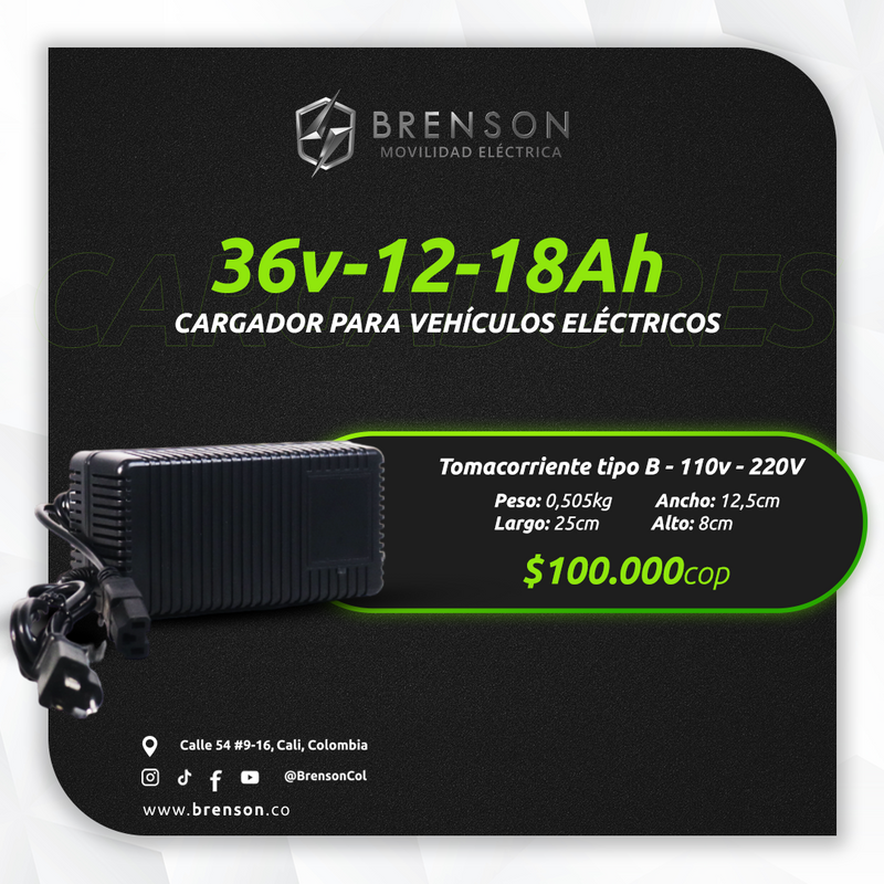 Cargador 36V – 12-18Ah