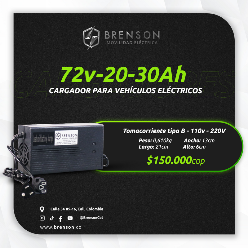 Cargador 72V – 20-30Ah