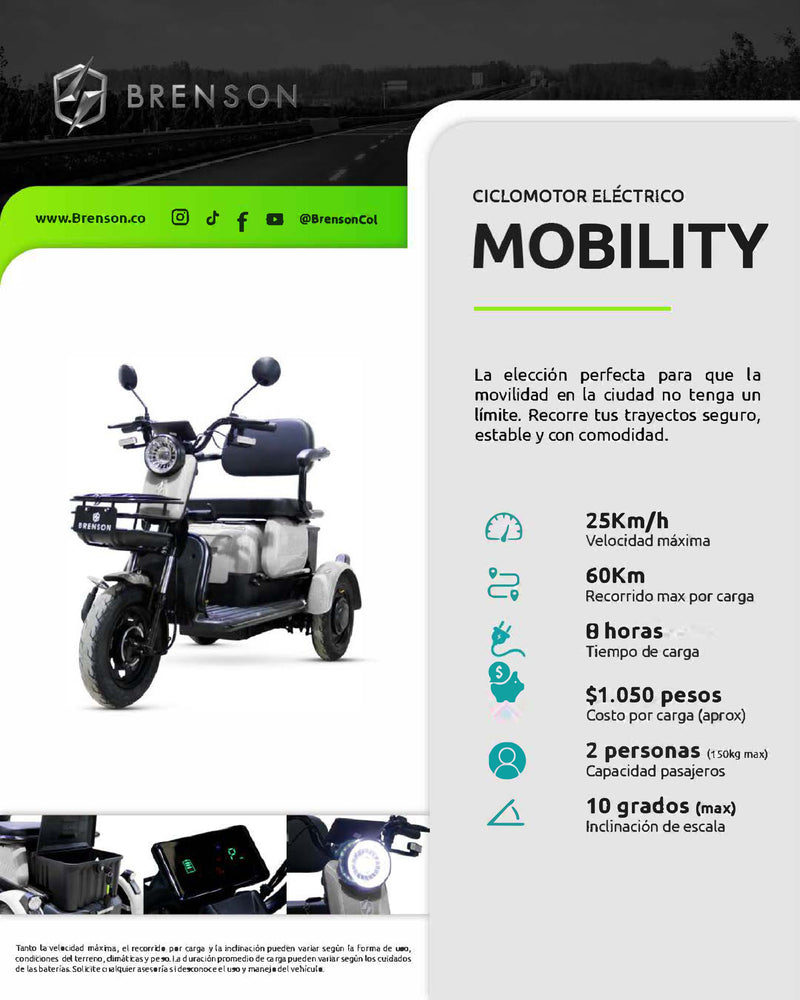 Ciclomotor Eléctrico Brenson Mobility